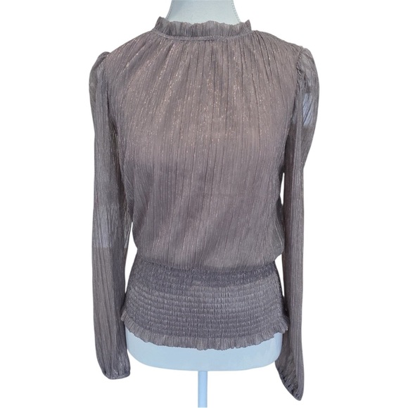 Joie Shimmer Long Sleeve Blouse Size XS - Picture 2 of 8